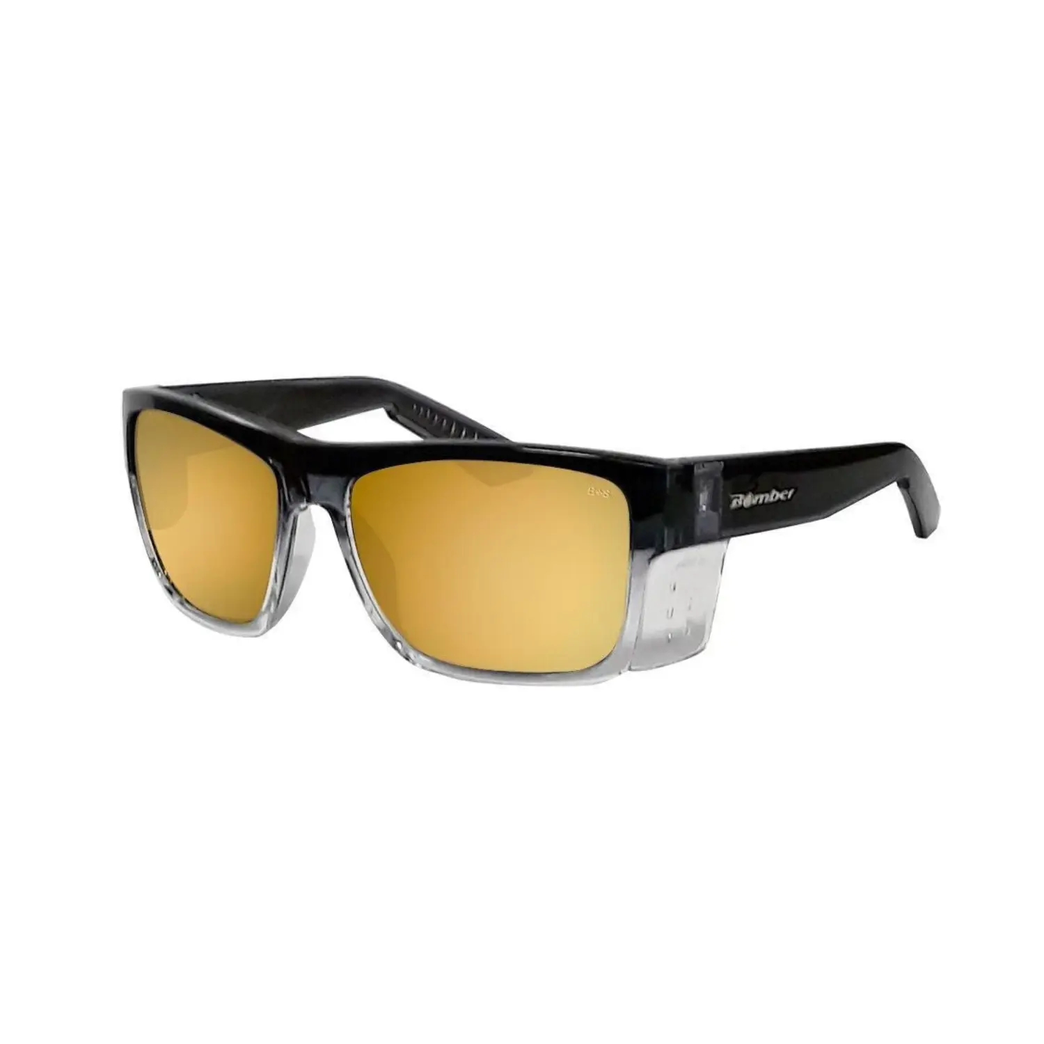 Bomber Eyewear Clutch Unisex Safety Sunglasses, Full Frame Design with Removable Side Shields, ANSI Z87+ Rated, Polarized & Photochromic Options for Work & Fishing