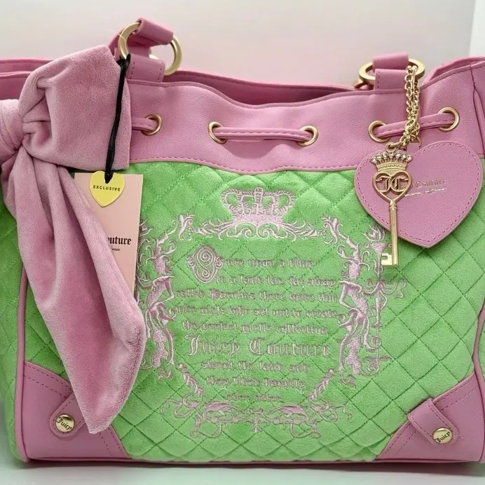 Juicy Couture Tale Daydreamer Tote Bag - Green Retro NWT