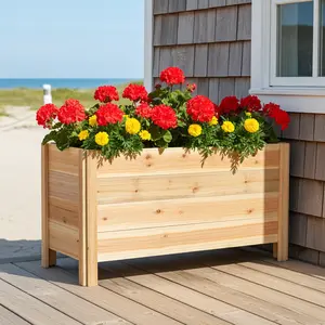 Tall Cedar Raised Garden Planter Box with Legs – Custom for Home & Commercial