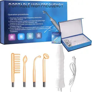 High Frequency Portable Beauty Set, Handheld High-Frequency Facial Skin Care Device, Home Use for Face Body Neck Hair Treatment