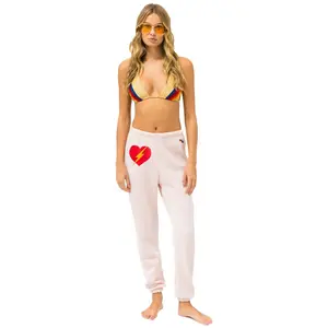 BOLT HEART SWEATPANTS - LIGHT PINK