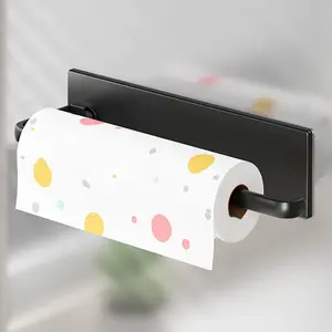 Multifunctional Kitchen Paper Towel Holder, Magnetic Self-Adhesive Wall Mount, Easy Installation, Modern Design, Kitchen Storage Accessories