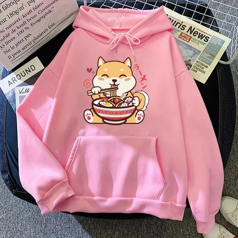 Men's Shiba Inu Ramen Hoodie, Casual Kawaii Print Long Sleeve Pullover, Soft Aesthetic Fashion with Wide Range Sizing, M, Xxs, Soft Fabric, 4Xl, Graphic, Shiba Lovers