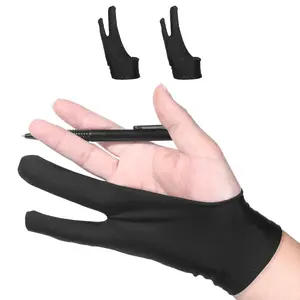 Artist Painting Gloves (1 Piece), Art Drawing Supplies, Compatible with iPad, Palm Rejection Design, Two-Finger Design, Left and Right Hand Use, Digital Artists
