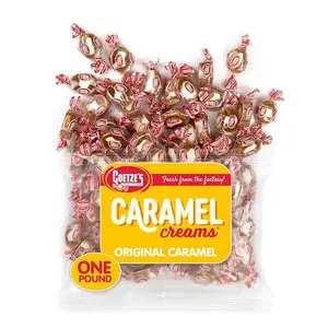 Goetze's Candy Original Caramel Creams - 1 Pound Bag 16 Ounces - Fresh from the Factory - Real Cream Flavor - Perfect Snack or Treat - Made in the USA