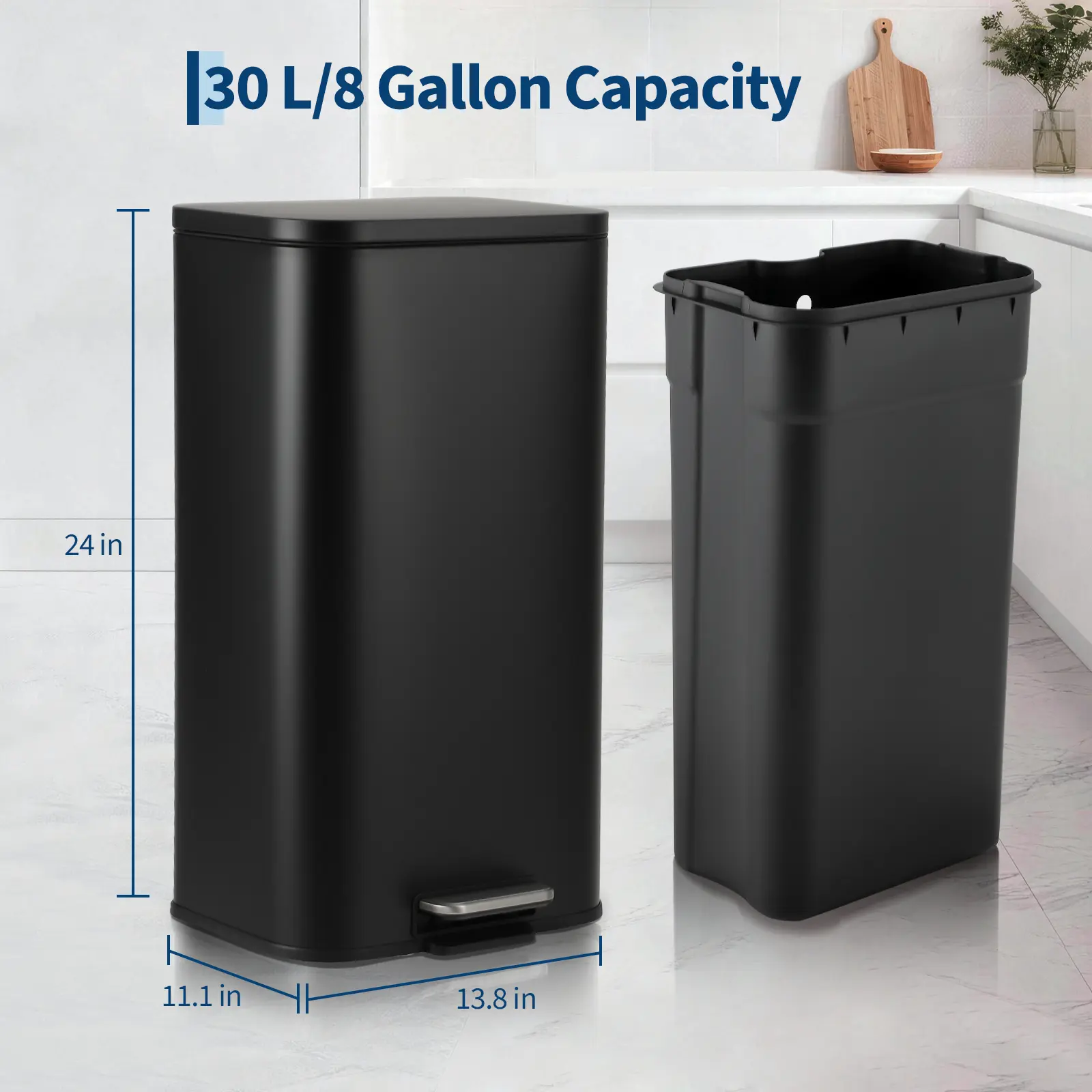 8Gallon - 35*28.1*61cm - Black