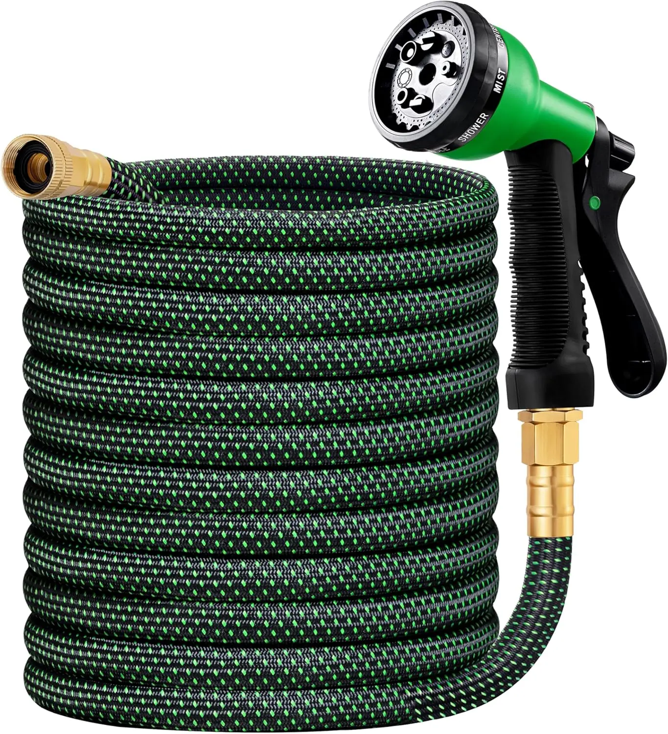Telescopic Garden Hose with Nozzle 50Feet Ultra-Lightweight Flexible Water Hose Leak-Proof High-Density Fabric Suitable for Courtyard Lawn Outdoor, Expandable Garden Hose, 50 Feet