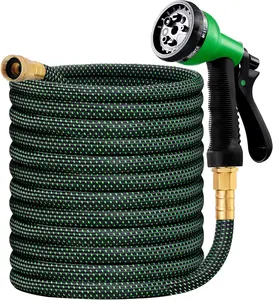 Expandable Garden Hose with Nozzle 100/75/50/25 Ft, Ultra Lightweight Flexible Water Hose, Leak-Proof, High-Density Fabric,for Yard, Lawn, Outdoor