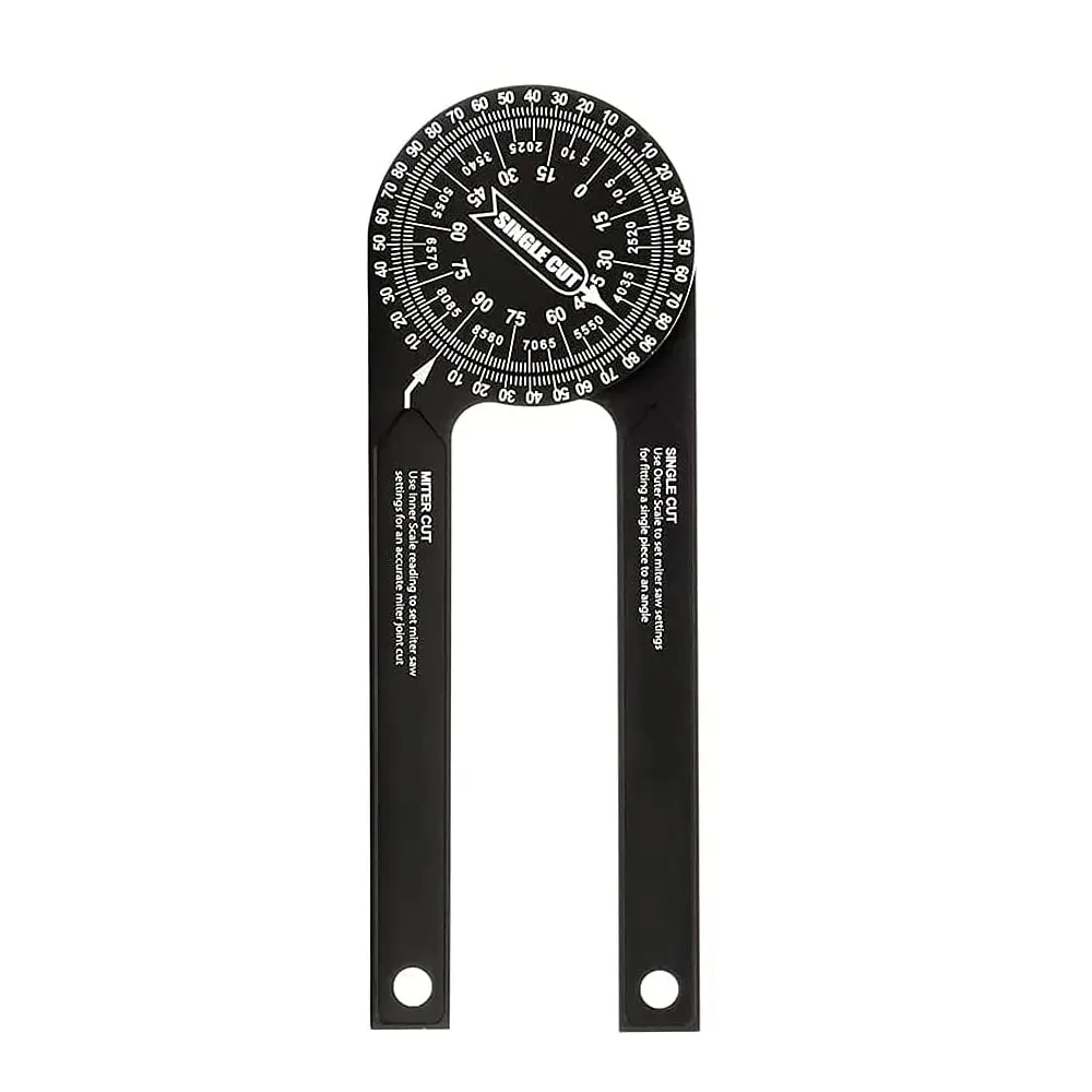 【Mother's Day Gift】7-Inch Rust-Proof Aluminum Miter Saw Protractor, Precision Laser-Engraved Scale Measuring Tool with Accuracy & Durability, Versatile Use Inside/Outside Angle Finder for Woodworking, Plumbing, Manufacturer Warranty