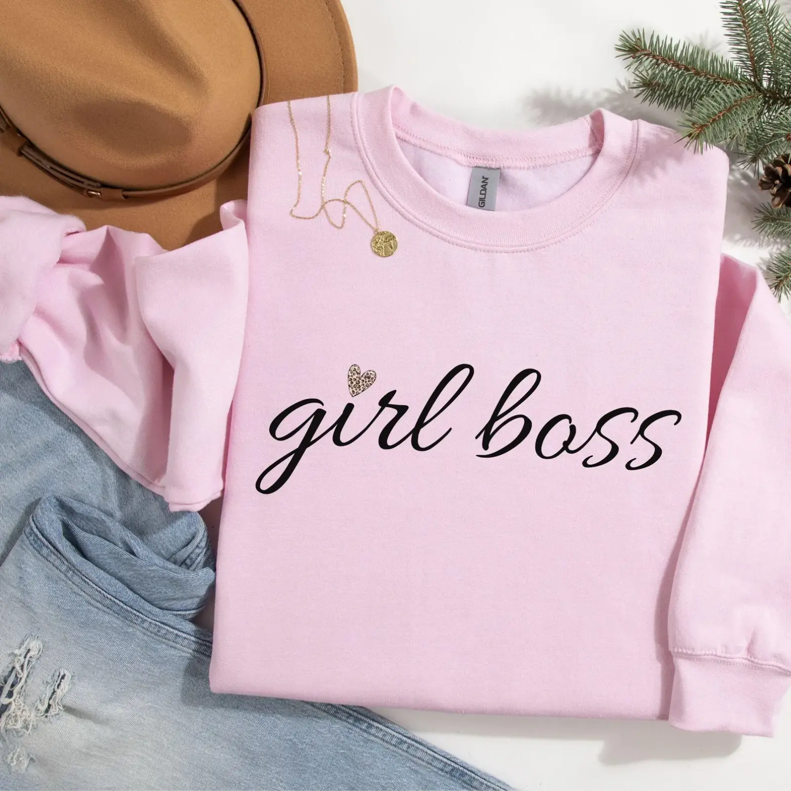 Girl Boss Sweatshirt, Cute Girl Boss Gift, Boss Lady Sweater, Boss Sweatshirt, Female Entrepreneur Gift, Girl Boss Crewneck Sweater
