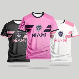 Miami Jersey - Comfortable And Breathable Sports T-Shirt, Short-sleeved, Round Neck, Versatile Top for Daily Training and Casual Wear