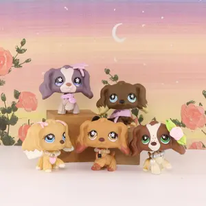 Pet Shop Mini Cats and Dogs Bobble Head Action Figures Toy Collectable Christmas Gift with Adorable Accessories (#716 #748 #960 #156 #672）