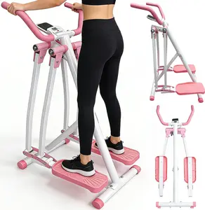 SAYGOGO Air Walker Exercise Machine Home Space Walker Aerobic Stepper Foldable Elliptical Cross Trainer Glider for Men Women Fitness Equipment Multifunctional Workout Station