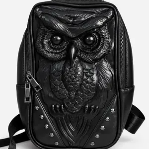 Shadow Owl Animal-Faced Character Backpack - Premium 3D Designer Travel Bag (Luggage & Bags Category, SKU: 3187), Animal-Faced Character Backpacks