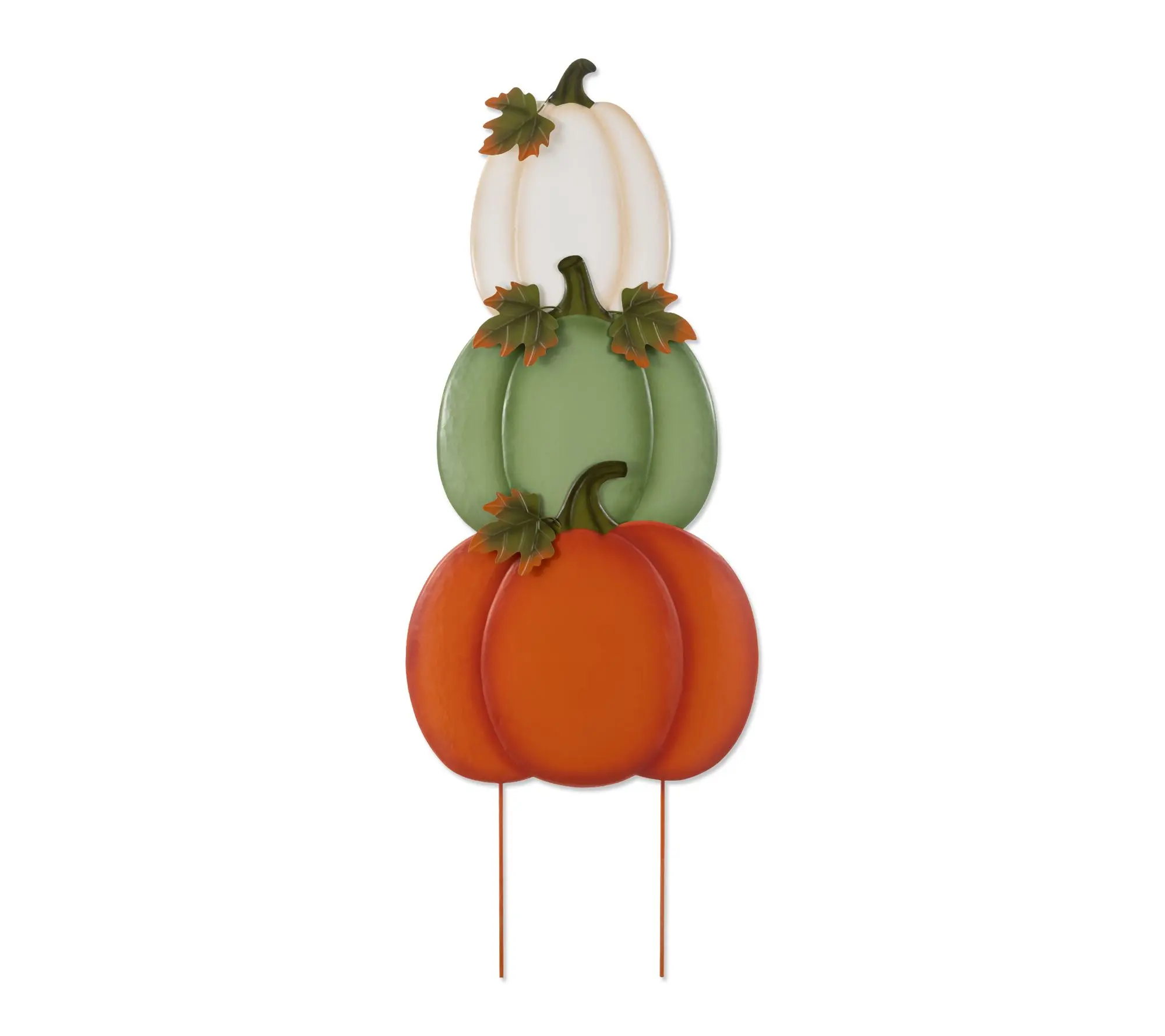 Glitzhome Set of 3 36"H Fall Stacked Pumpkin Garden Stake