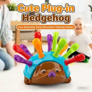 Children Early Education Puzzle Toy, Hedgehog Design Crocodile Building Blocks, Focus Hand-Eye Coordination Training, Educational Toys for Kids