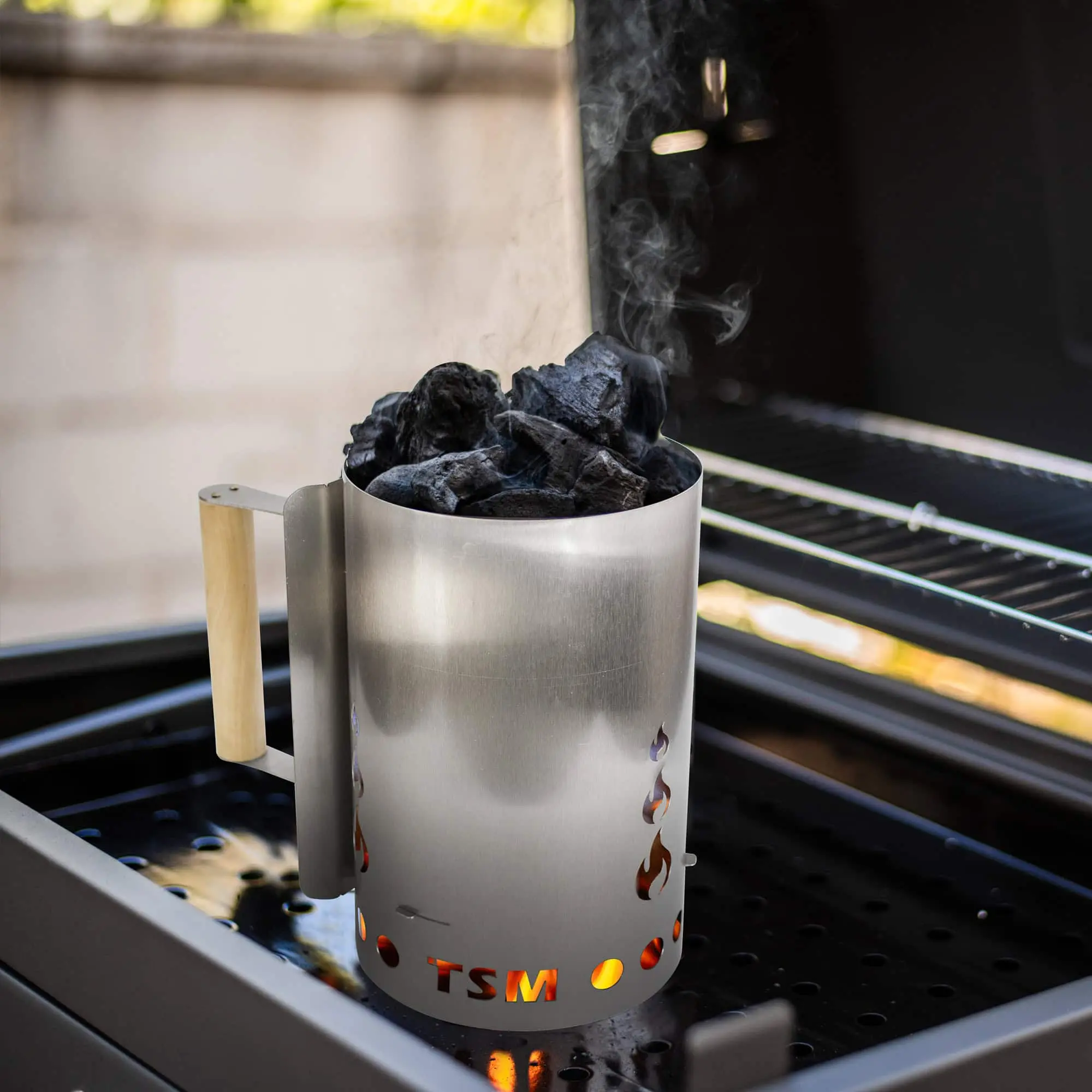 TSM Charcoal Ignition Chimney Starter for Grills and BBQ