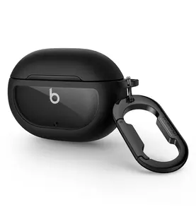 SURITCH Protective Case (ONLY CASE, No Earphones Included) for Beats Studio Buds 2021, Studio Buds+ Plus 2023 Case Cover with Carabiner Keychain, Skin-Friendly TPU Shockproof Protector for Earbuds Charging Case Accessories