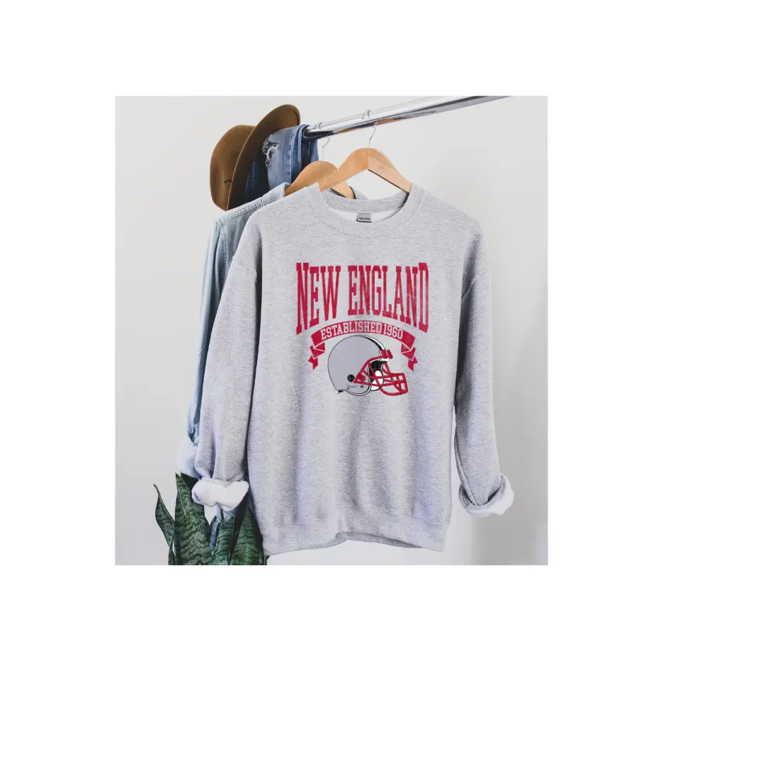 Vintage Football Sweatshirt Grey Cotton Comfy Crewneck Sweatshirt Perfect for Touchdown Days