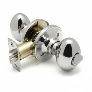 Somerset Privacy Door Knob, Polished Chrome