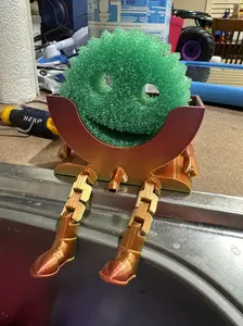 3D Printed Color Changing Sponge Holder with Drainage Flexible Legs Funny Sink Sponge Stand for Easy Drainage and Storage (sponge not included)
