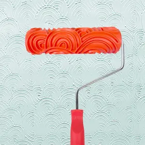 7'' Patterned  Roller for Wall Decoration Classic Brick Embossing Texture Rubber Rollers Decorative Household DIY  Art Tool for Wall Decoration(EG061T)
