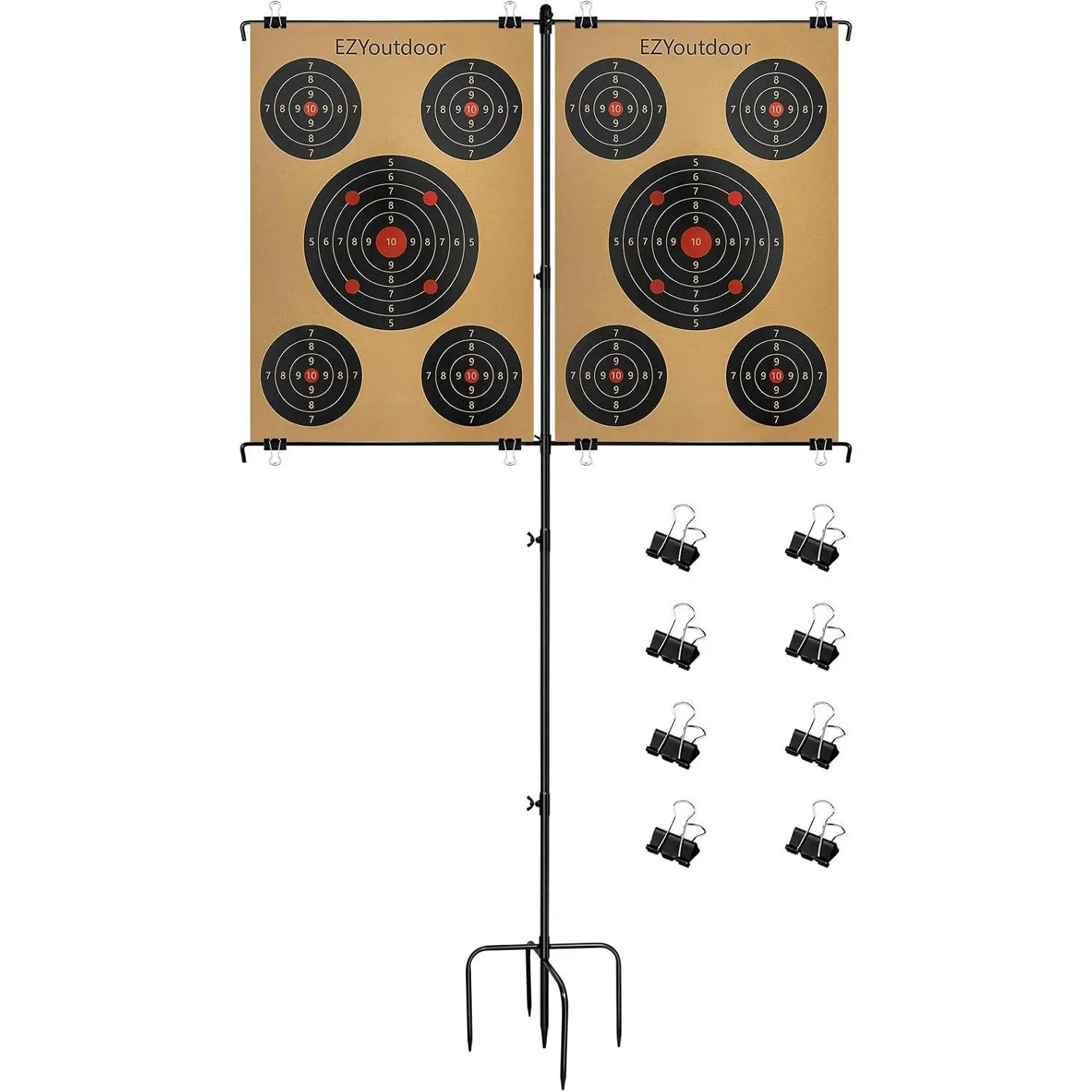 Adjustable Target Stand, Multi Sizes Paper Targets, Sturdy and Easy to Assemble, Portable Shooting Target Stand for Shooting Range