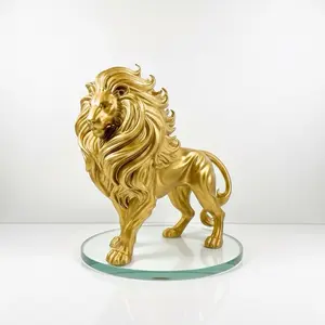 Leo Zodiac Sign 3D Print Collectible Item for Astrology Enthusiasts and Modern Collectors Gold Finish