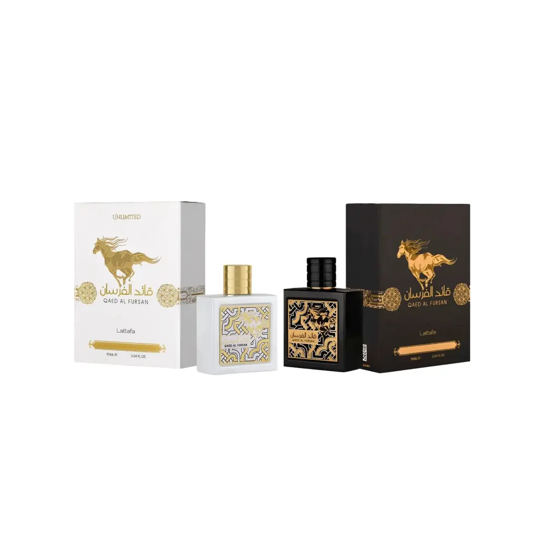 LATTAFA QAED AL FURSAN & QAED AL FURSAN UNLIMITED EAU DE PARFUM SPRAY 3.4FL.OZ FOR UNISEX COMBO PACK lattafa qaed