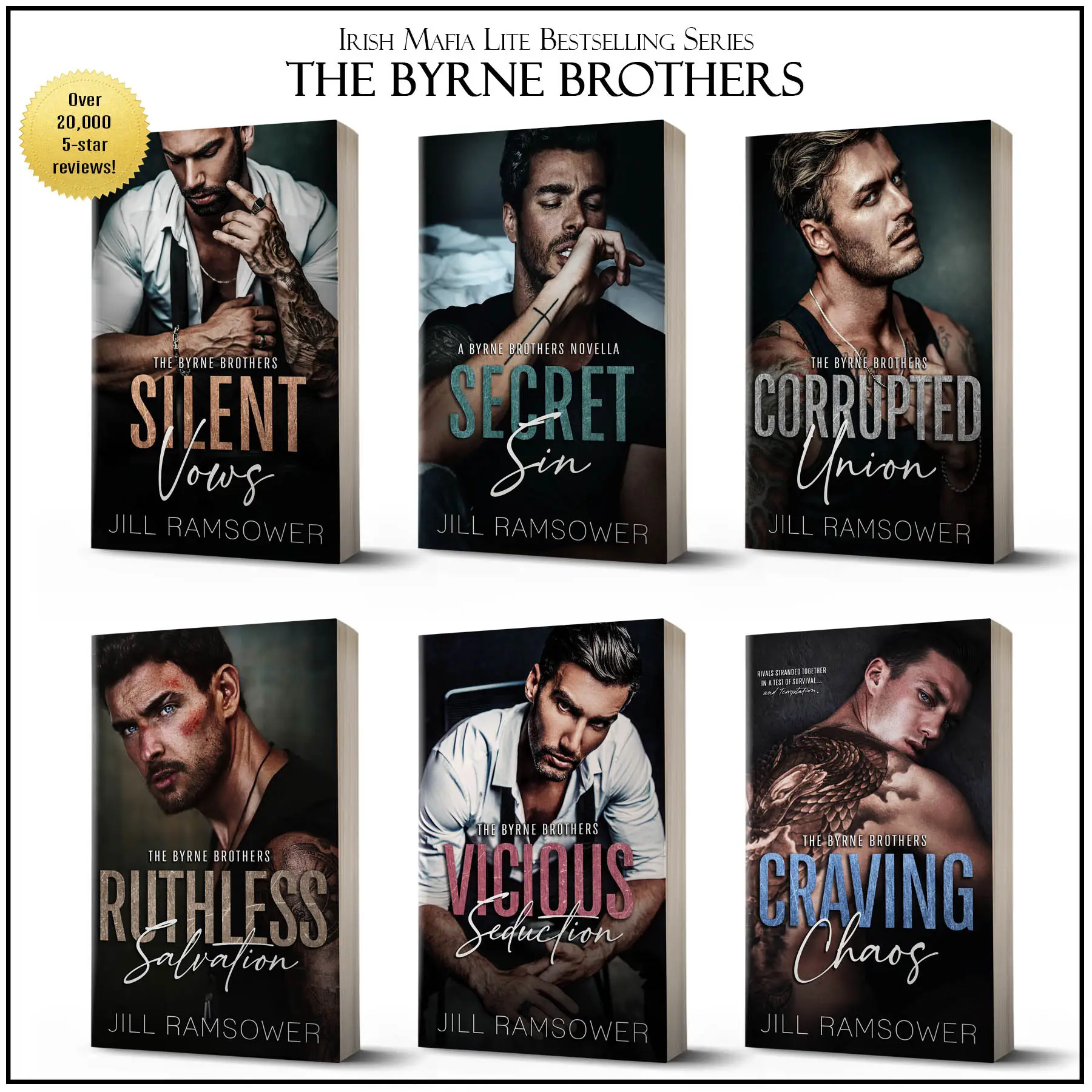 Byrne Brothers Paperback Set (Man Covers)(5 Books + Novella) 1st Book Signed