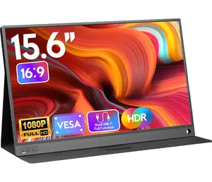 ZSCMALLS Portable Monitor 15.6 Inch Full HD Computer Display USB C Dual Monitor with Speaker, Gaming Monitor for PS3 PS4 Xbox Nintendo Raspberry