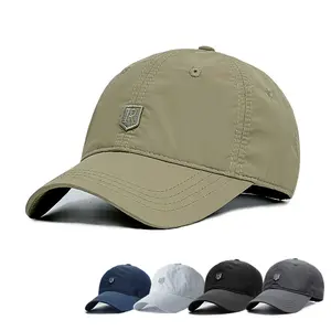 Universal Adult Lightweight Quick-Dry Polyester Baseball Cap - Breathable Nylon Golf Hat with Metal Emblem, Adjustable Fit, UV Protection, Ideal for Summer Outdoor & Casual Daily Wear,summerwins