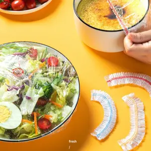 Food Fresh Keeping Cover, 100pcs/set Reusable Clear Plastic Wrap, Elastic Food Storage Cover, Kitchen Gadgets for Home Use, Containers, Durable Solid Plastic, Healthy Eating Containers