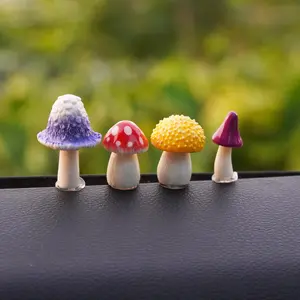 Simulation Mushroom Car Decoration, 4 Counts/set Car Interior Decoration, Car Dashboard Decoration, Car Interior Accessories for Women & Men, Girly Car Accessories, Gifts for Girlfriend, Car Decor for Girls, Car Accessories