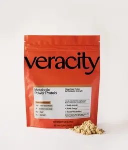 Veracity Power Protein - Plant-Based 20g Protein Vanilla-Cinnamon Flavor for Muscle Building & Recovery Workout Supplement
