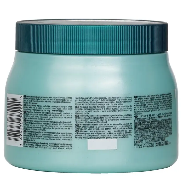 Kerastase Resistance Force Architecte Nourishing Hair Mask - Haircare Treatment for Brittle, Very Damaged Strands, Split Ends - Glossy Hair Result, 500ml/16.9oz