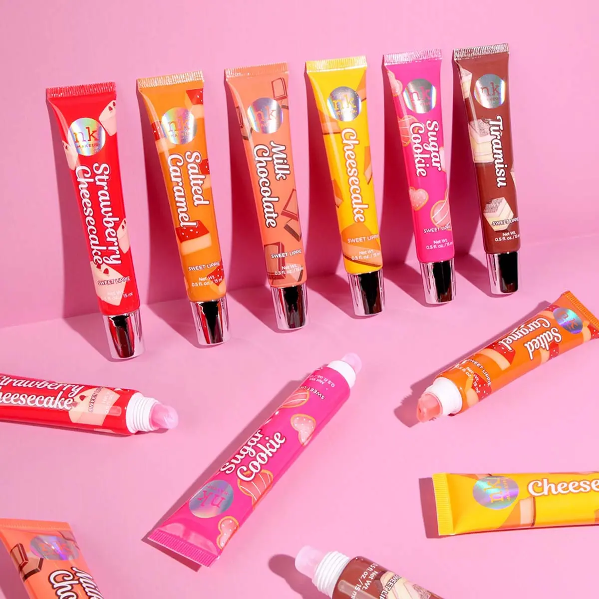 NK Makeup Sweet Lippie Lip Gloss Flavors Hydrating Lightweight Glossy Hydrate Moisturizing Lipstick Pack gloss