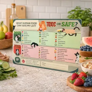 "Can My Cat Eat This?" Magnet – The Ultimate Quick Guide for Pet Parents! Animal Refrigerator Kitchen Magnet