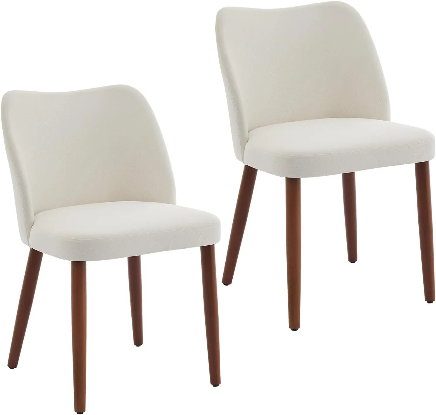 Modern Dining Chairs Set of 2, Linen Upholstered Fabric Dining Chairs with Thick Cushions & Wood Leg, Stylish Kitchen Chair for Dining Room Living Room Kitchen,dorm essentials,home decor