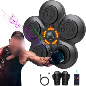 Music Boxing Machine for Adults Kids with Boxing Gloves, Smart Punching Trainer, Boxing Wall Mount Machine with LED, Boxing Target Workout Equipment for Home, Office, Gym