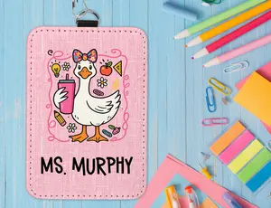 Personalized Teacher ID Badge Holder with Lanyard-Custom Teacher ID Badge- Personalized Teacher Gift (Copy)