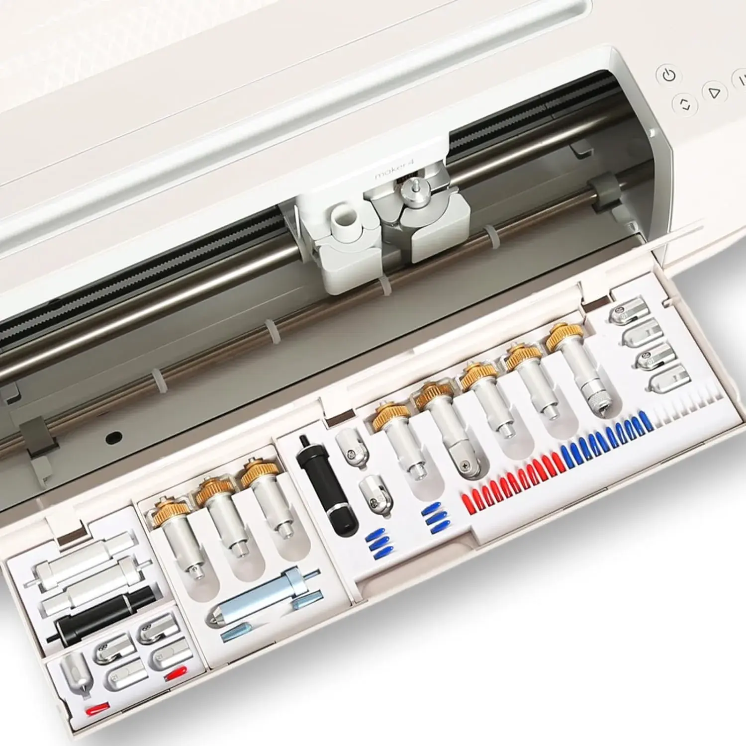 Cricut Maker Accessory Organizer, High-Capacity 63-Slot Storage for Cricut Maker 4/Maker3, Fixed Design Blade & Knife Blade Housing Holder with Easily Reached and Safe Access