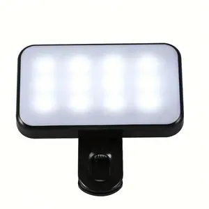 Portable Selfie Fill Light, Rechargeable Phone Camera Light, Clip-on Selfie Light for Phone, Tablet & Laptop, Multifunctional Dimmable LED Light, Selfie Panel Light