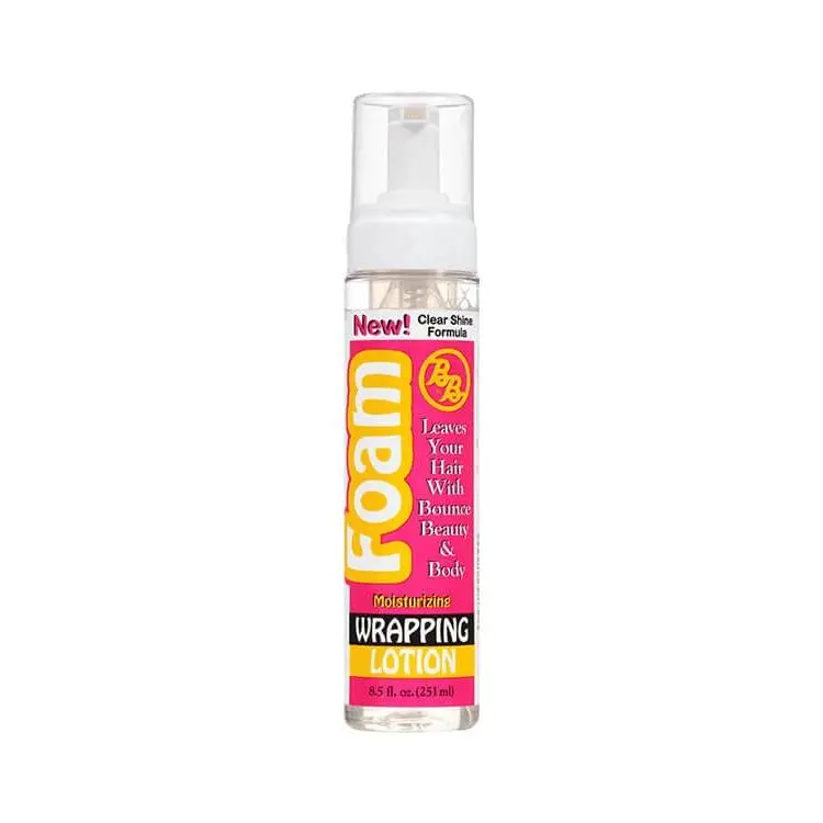Bronner Bros Alcohol-Free Unisex Haircare Defining Foam Mousse-Gel (8.5 oz) - Setting Foam, Wrapping Lotion, Moisture Boost, Thermal Protection, Detangler, Bouncy Glossy Natural Curls, Curl Routine Essential, Non-Drying, Non-Damaging for Hair