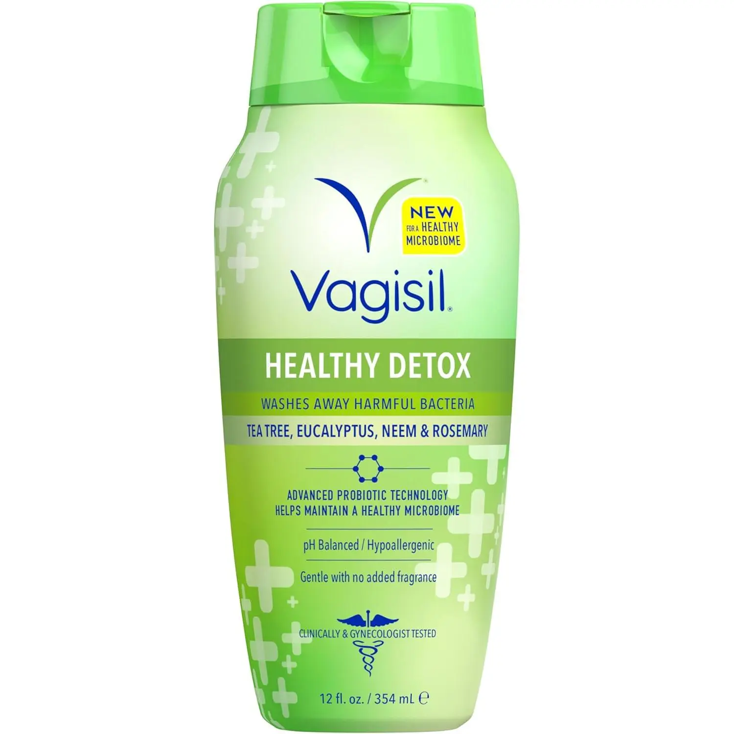 Detoxifying Feminine & All-Over Body Wash with Tea Tree, Rosemary & Eucalyptus Essential Oils, Scented Daily Wash for Sensitive Skin, pH Balanced & Hypoallergenic, 12 Fl Oz
