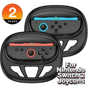 2 Packs Switch 2 Steering Wheel Compatible with Nintendo Switch 2 Racing Wheel Compatible with Mario Kart World /8 Deluxe Accessories