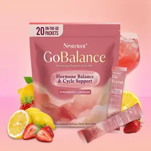 Nestrient GoBalance Hormone Support & Stress Relief Drink - Myo-Inositol & Shatavari for Mood, Magnesium, L-Theanine, Cycle Balance & Calm - 20 Packets