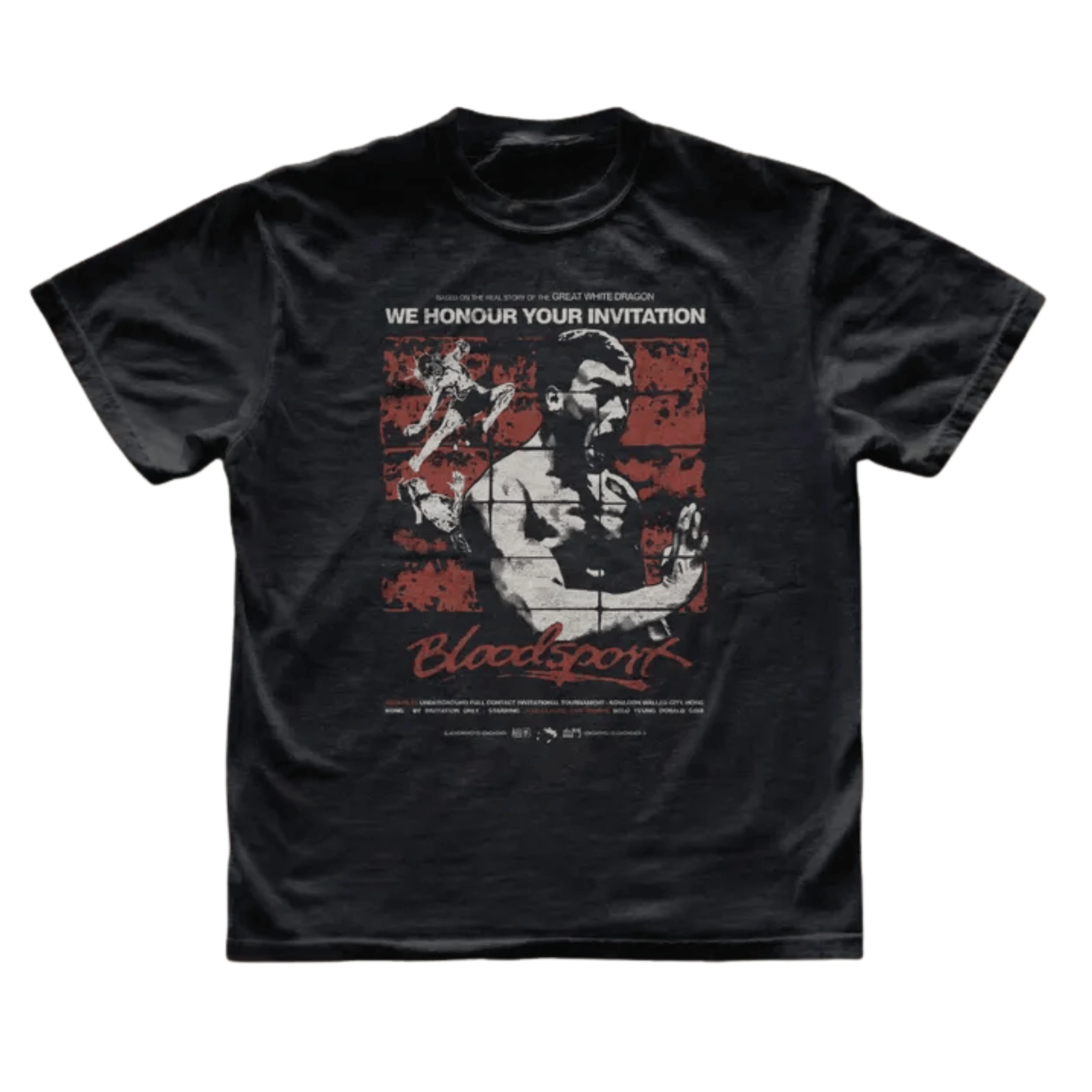 Gildan Men's and Women's T-shirt, Vintage Bloodsport Graphic Tee, Jean-Claude Van Damme JCVD Shirt, Frank Dux Kumite Top, We Honour Your Invitation Quote, Retro 80s Martial Arts Action Merch, Bootleg Movie Tee, Gift for Action Film Fans Streetwear