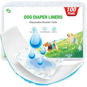 Diaper Liners Booster Pads, 100ct Disposable  Diapers Inserts Male Female for Washable Doggie  Bands Wraps Covers Period Panties(Regular)