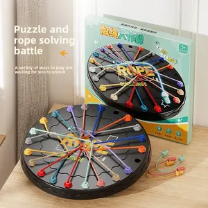 Rope Unlock Challenge Board Game Kids Educational Toy Logic Thinking Concentration Training Parent-Child Interactive Party Puzzle Game